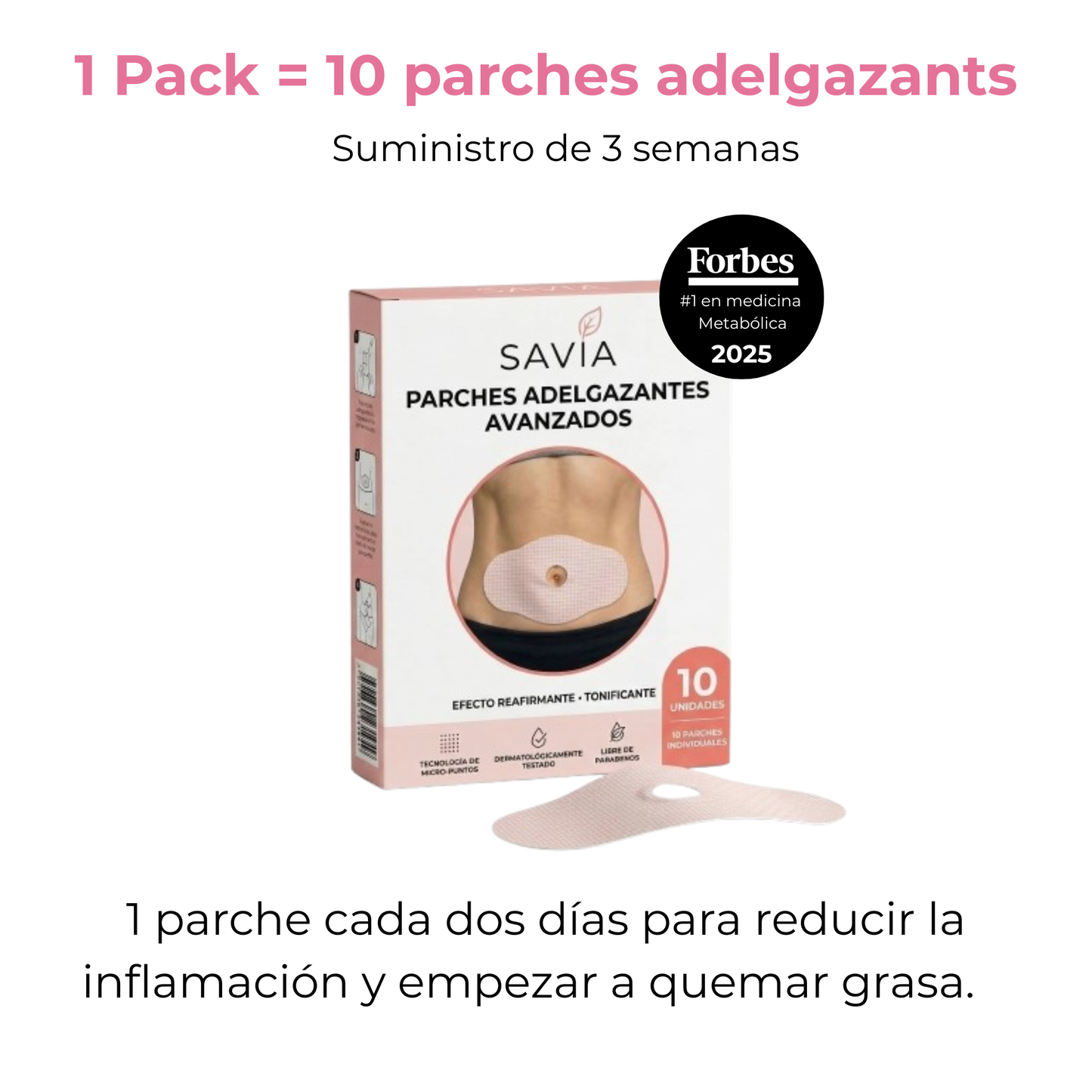 Pack de 10 Parches Adelgazantes para Reducir el Abdomen de Forma Progresiva